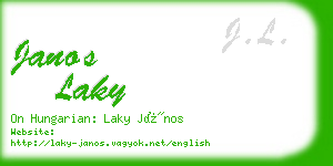 janos laky business card